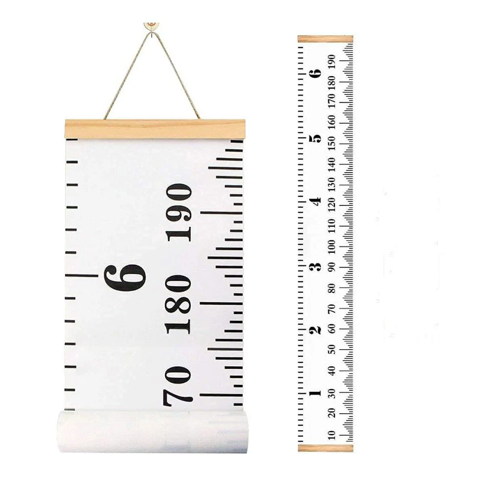 1pc Handing Ruler Wall Decor for Kids,Baby Growth Height Chart, Canvas Removable Height Growth Chart ,Children's Room Decor