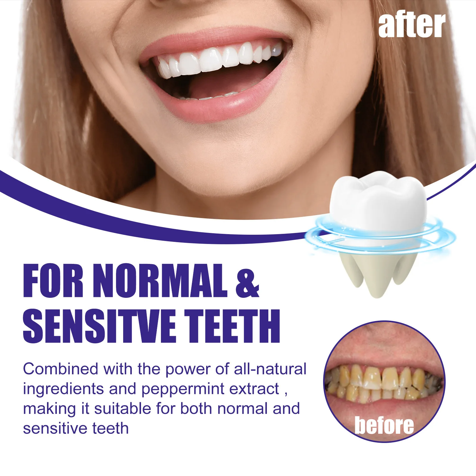 Teeth Whitening Powder Improve Dental Plaque Remove Protect Gum Oral Hygiene