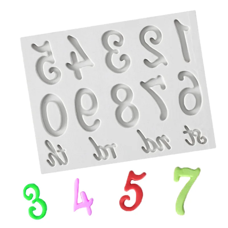 

Letters Numbers Form Silicone Pastry Mold DIY Alphabet Fondant Chocolate Cakes Decorating Baking Tools Soap Plaster Resin Molds