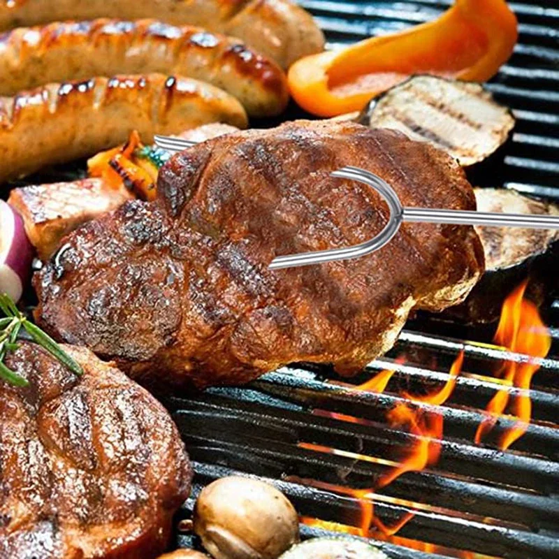 5PCS/Lot Marshmallow Roasting Sticks Skewers Hot Dog Telescoping Rotating Forks Extra Long 45 Inch Stainless BBQ Barbecue Forks