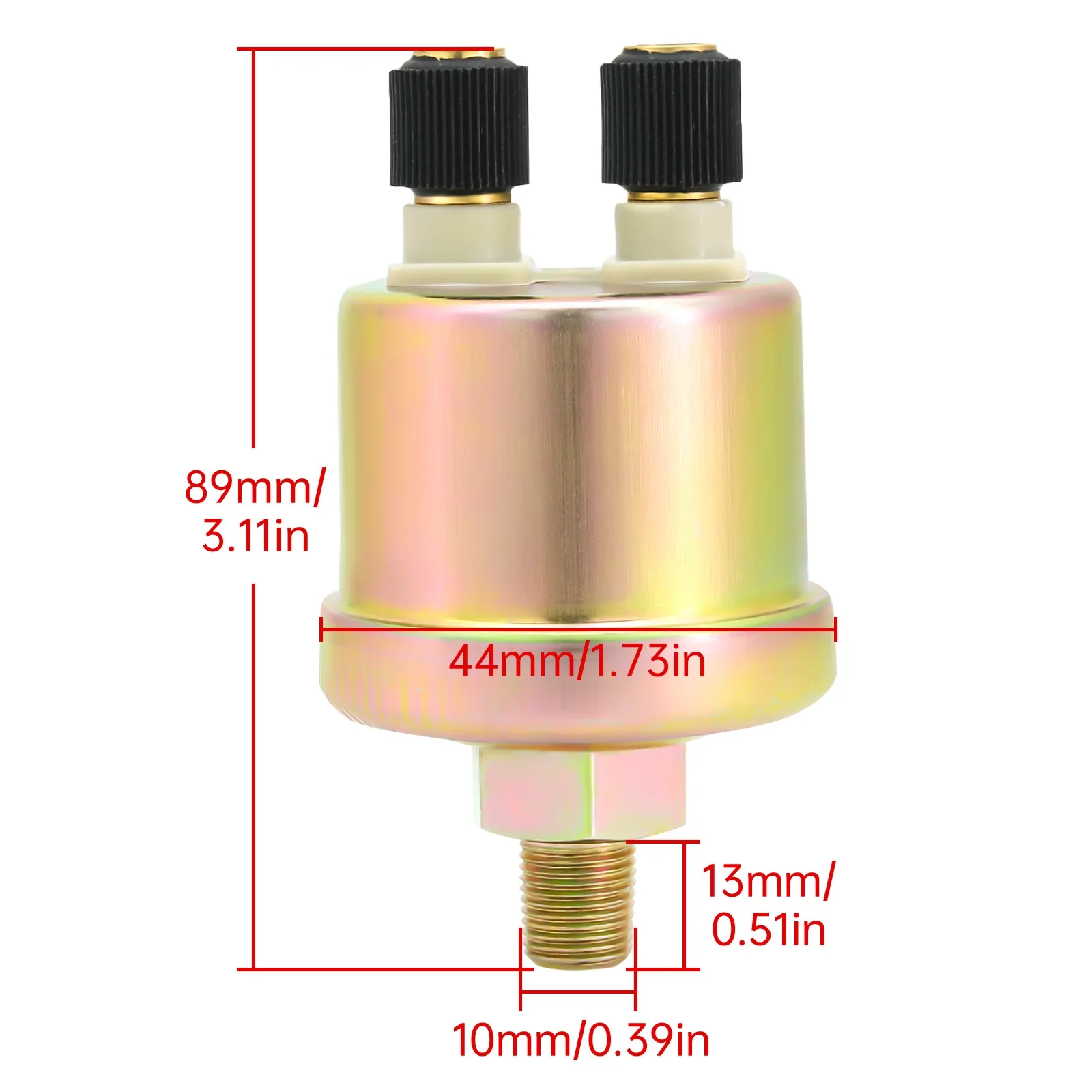 Digital Display Gauge Automotive Gauge Digital 2 IN 1 Oil Temperature+Oil Pressure Gauge 52mm Gauge with Oil Press/Oil Temp Sensor for Car Boat 12V 24V