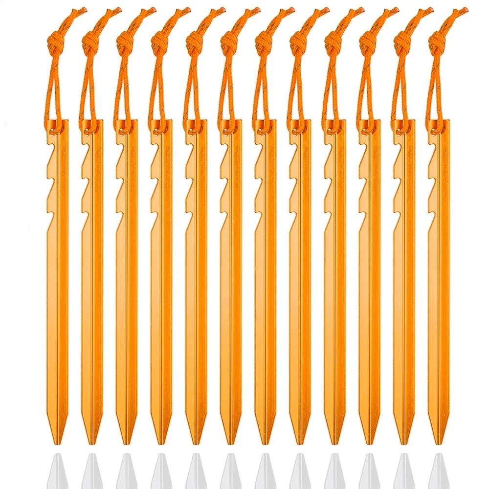 Tent Pegs 12Pcs/lot 18cm Aluminum Alloy Tent Pegs For Travel Outdoor Camping