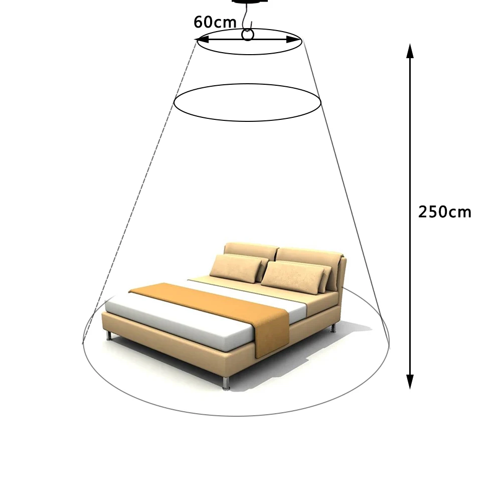 Mosquito Mesh Net for Bed Canopy Large Dome Mosquito Net Hanging Bed Net Tent Hanging Fly Insect Repellent Dome Tent Bedding