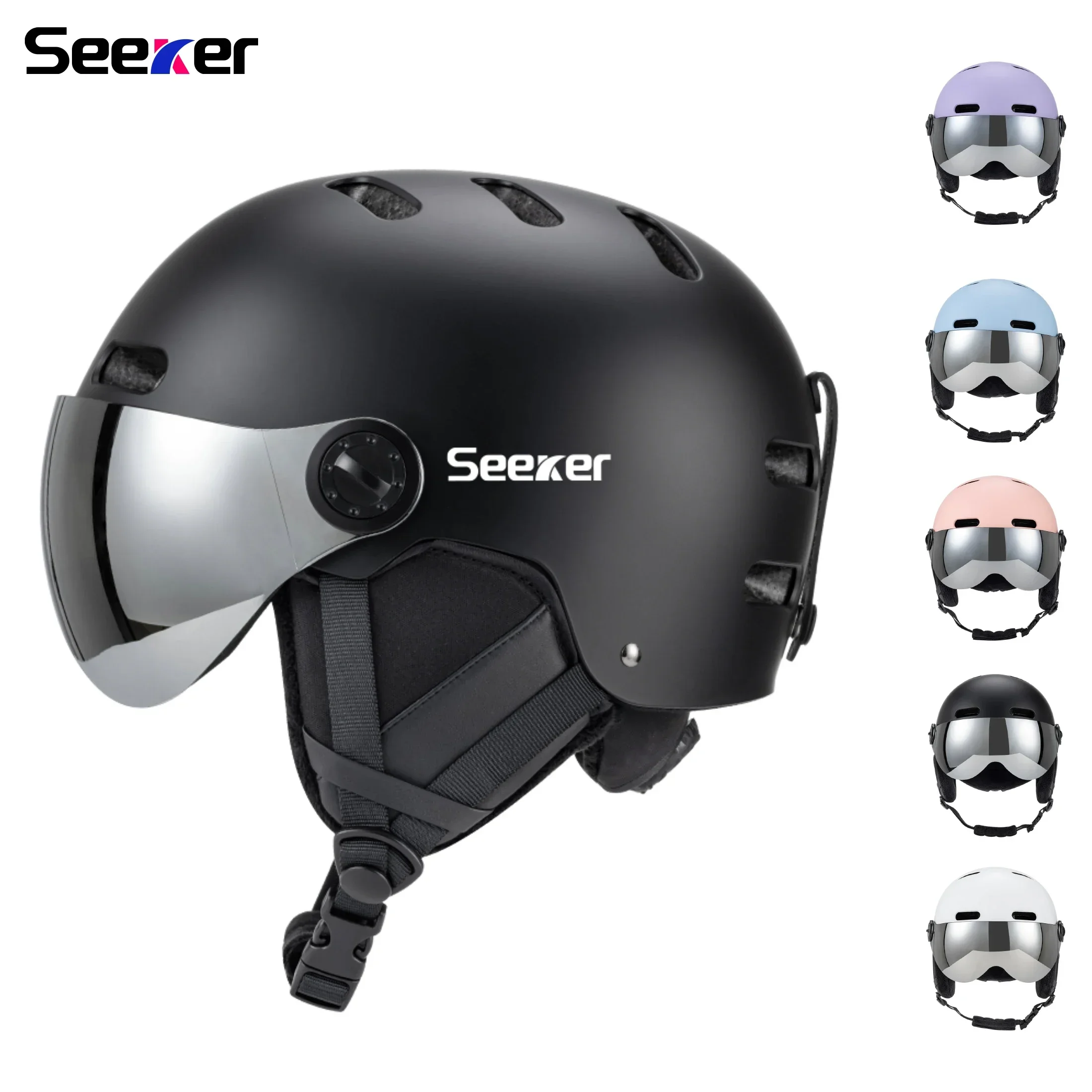 Seeker Ski Helmet with Goggles 1