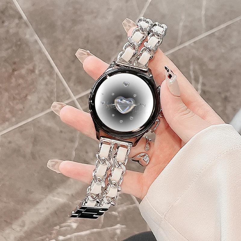 Luxury Leather and Metal Bracelet Watch Band - 20/22mm Premium Strap