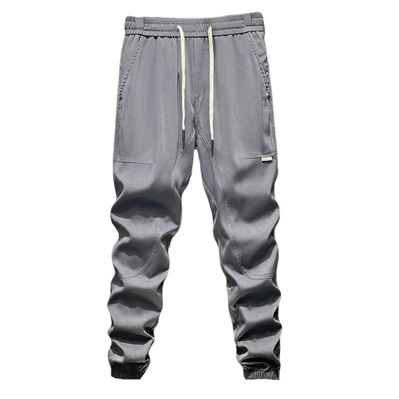 Summer Thin Lightweight Business Ice Silk Leggings Loose And Versatile With  Straight Leg Sports Washed And Casual Pants For Men