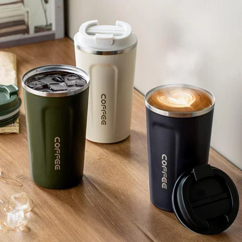 380/510ML Stainless Steel Coffee Mug Leak-Proof Travel Thermo Cup Vacuum Flask Insulated Cup Office Cup
