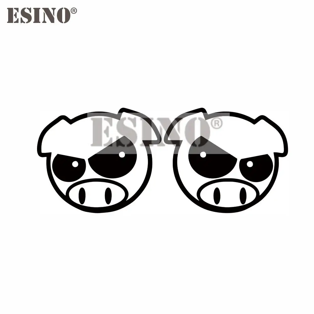 Car Styling Funny Devil Pig Japan Racing Jdm Car Decalcomania Decorativa Cartoon Pvc 3D Carving Car Body Sticker Pattern Vinyl