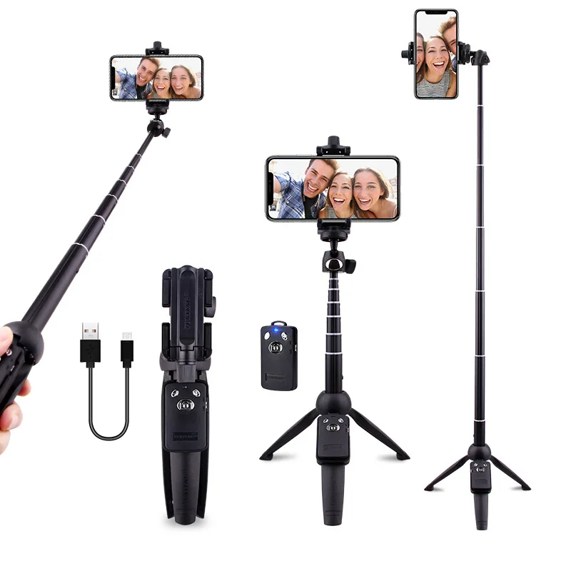 셀카봉 회전 컴팩트, 블랙 가전 제품, 휴대용 삼각대, 확장형, 안정적인 사무실 액세서리