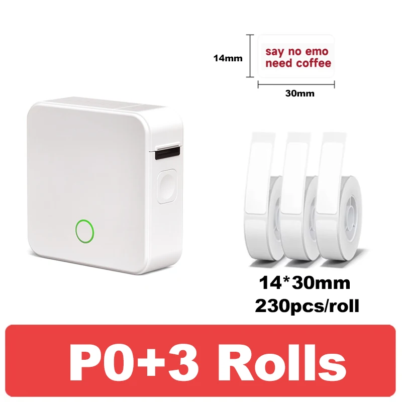 Holyhah P0 طابعة ملصقات لاسلكية محمولة طابعة ملصقا...
