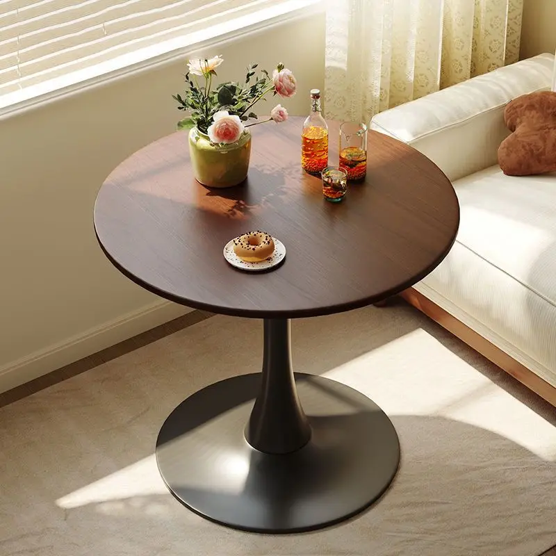 Petite table ronde blanche tulipe, réception de célébrités Internet, balcon de négociation, chambre à coucher, maison, magasin de thé au lait, brochure, salle à manger