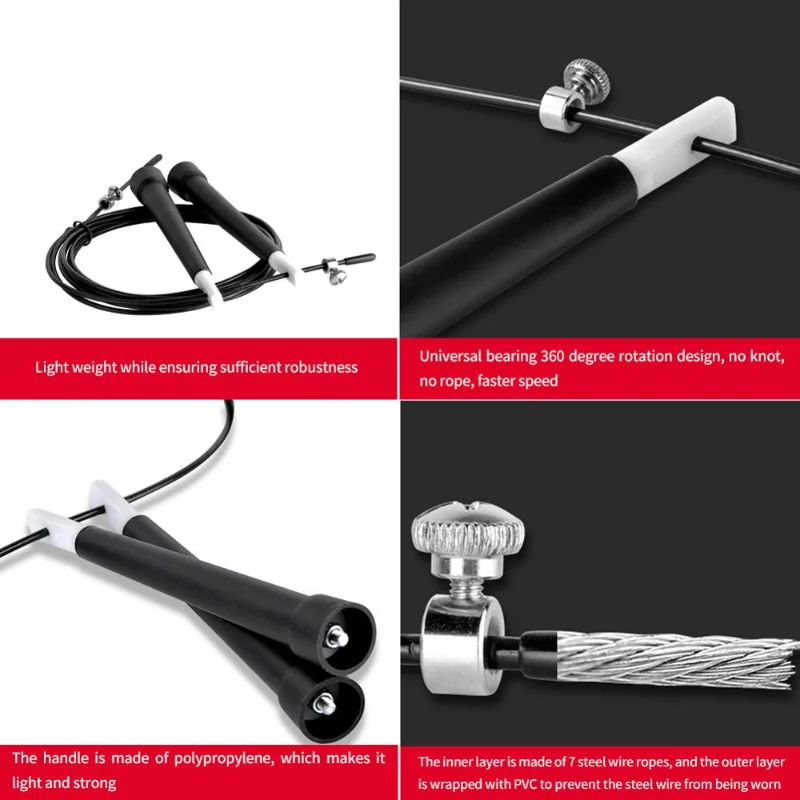Speed Jumping Rope 1pcs Steel Wire Durable Fast Jump Rope Cable Sport Exercise Workout Equipments Home Gym jump rope