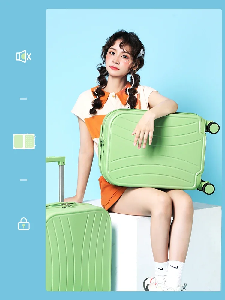 NEW High quality Women trolley luggage 20''carry on luggage 24''26 inch rolling Mute travel suitcase on wheels case