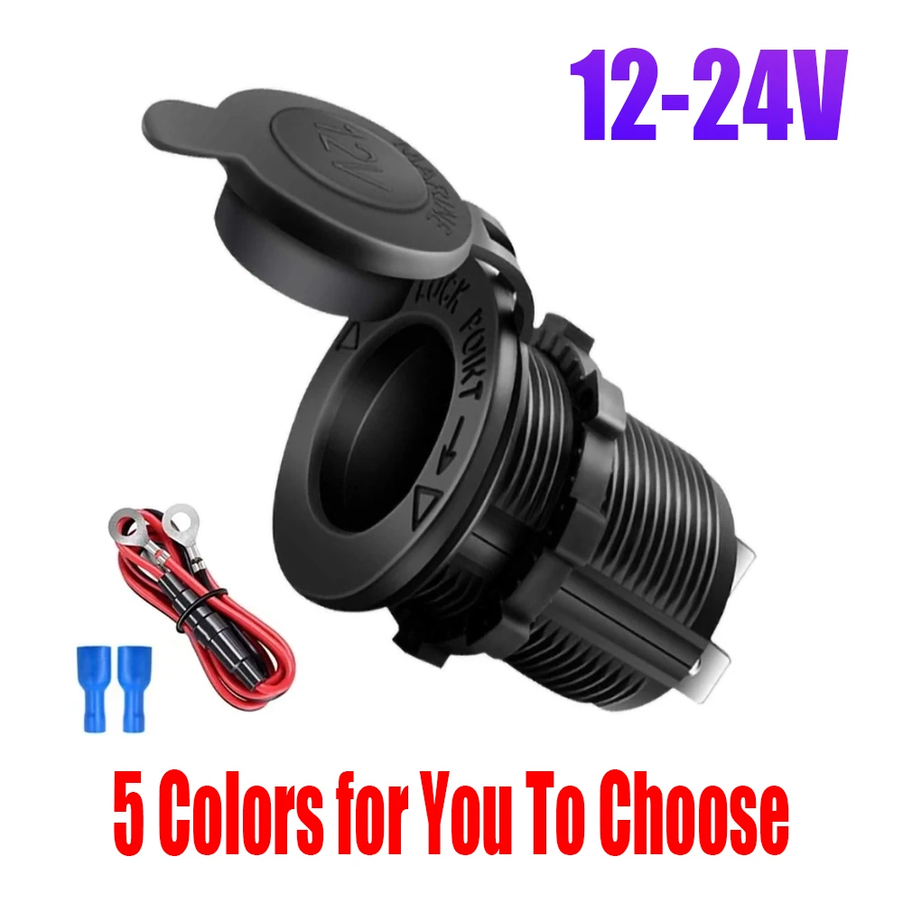 Universal Waterproof 24V Power Socket for Vehicles and Outdoor Use