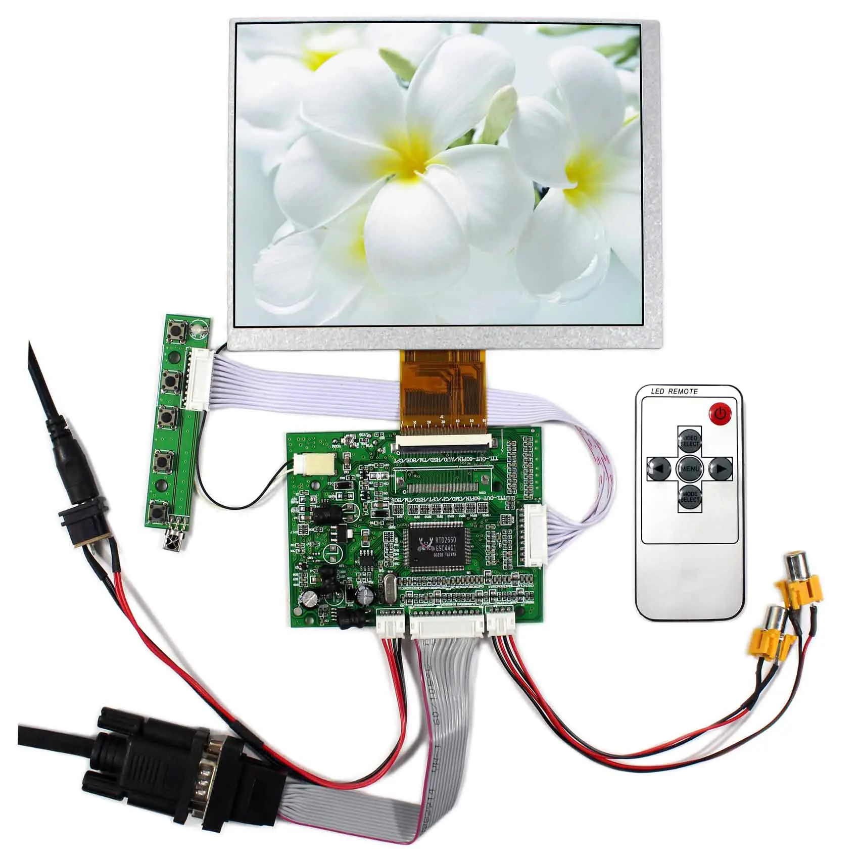 

Плата контроллера VGA AV LCD с 7-дюймовым ЖК-экраном CLAA070MA0ACW 800X60 0
