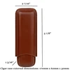Portable Cigar Case for Man-made Leather Cigar Holder, 2 Tube, Mini Box, Humidor, Smoking Accessory, 52 Ring 2