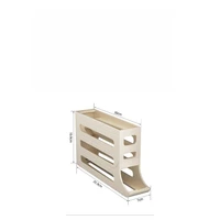 Boîte de rangement pour œufs de réfrigérateur, 4 couches, distributeur automatique d'œufs, organisateur de réfrigérateur 6