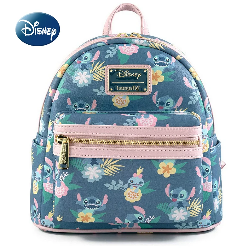 Disney Stitch Original New Women'S Backpack Luxury Brand Mini Zaino Cartoon Cute Children'S Book Bag Casual Women'S Bag