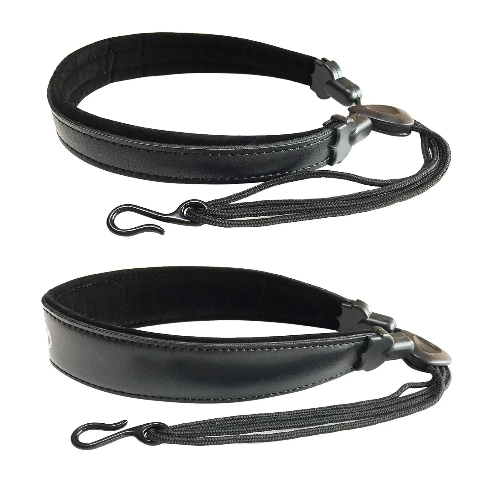 Premium Leather Saxophone Shoulder Harness Strap with Hook Clasp