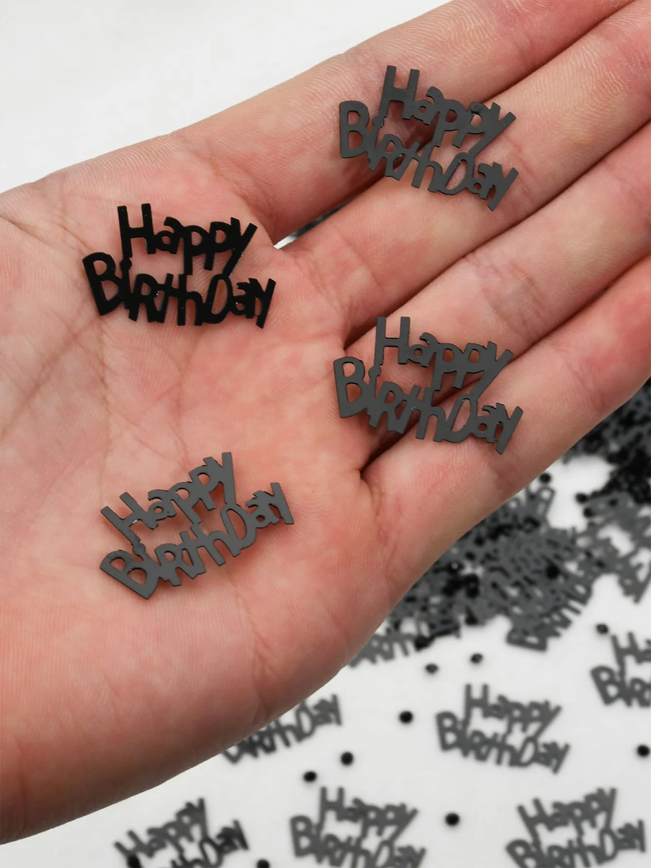 15g-Birthday party black decorative confetti party decorations paper confetti