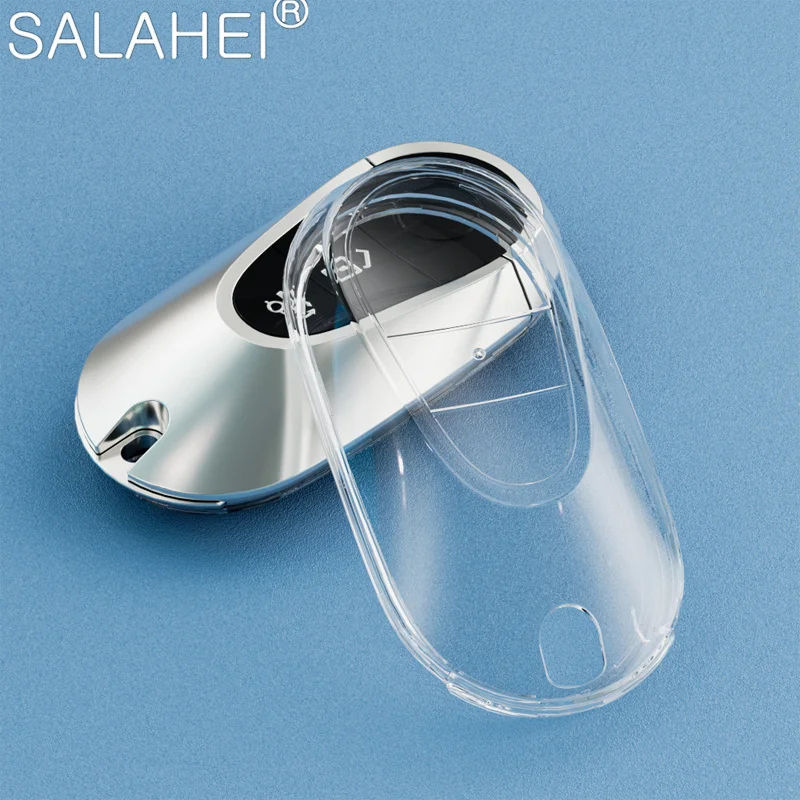 

TPU Transparent Car Key Case Cover Holder Shell Bag For Mercedes Benz 2021 C S Class W223 W206 S350L S400L S450L S500L Accessory