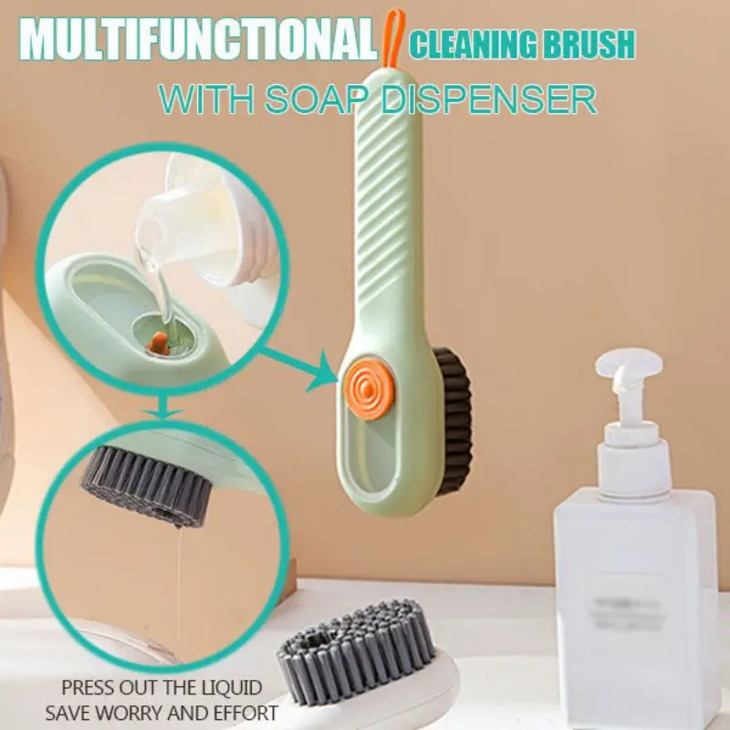 Shoe Brush Multi-functional refill cleaning brush shoe brush laundry soft bristle press out