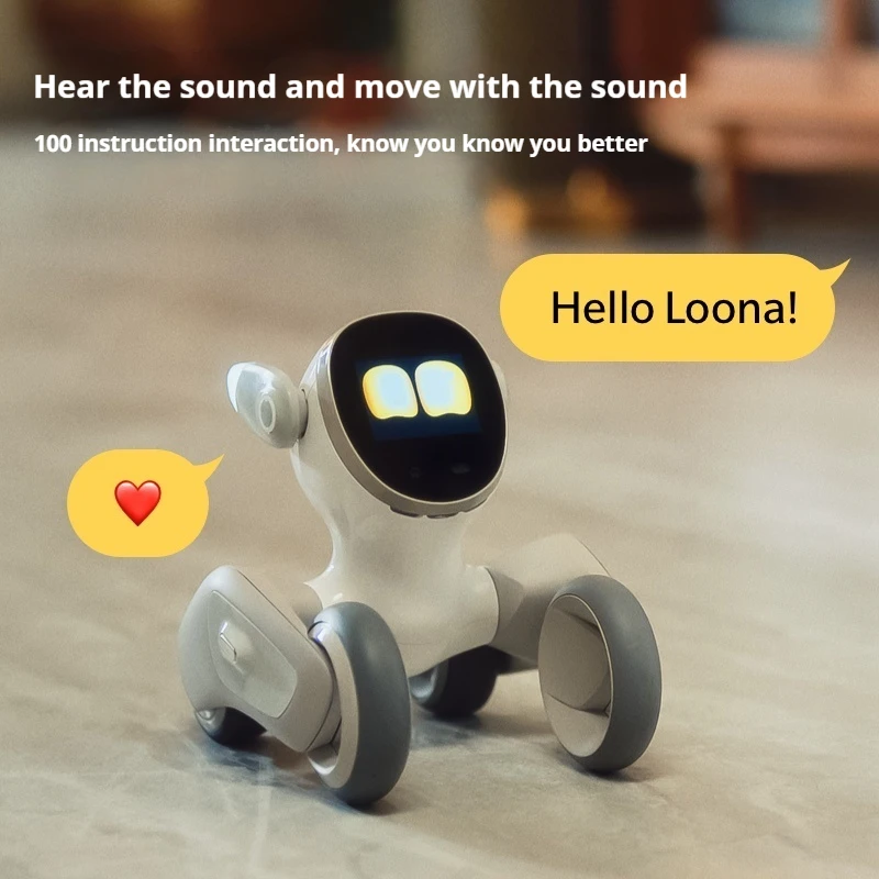 로봇 개 Loona 지능형 Luna 감성 상호작용 가상 애완 동물 AI 퍼즐 전자 애완 동물 로봇, 동반 크리스마스 선물