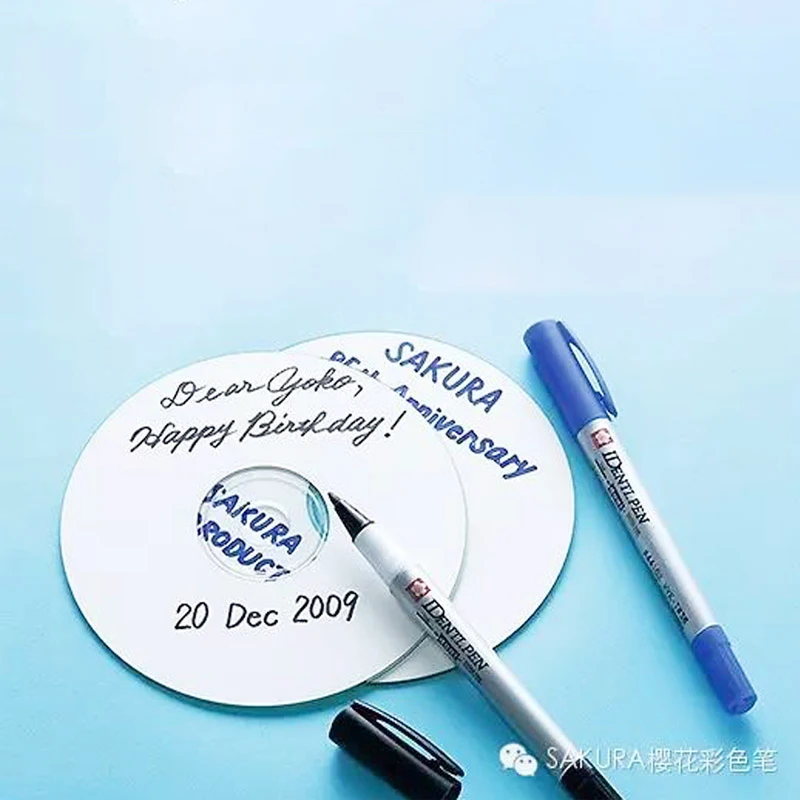 1pc Japan SAKURA Oily Double-nib Marker Waterproof Color Marker Pen CD Disc Pen Writing Supplies