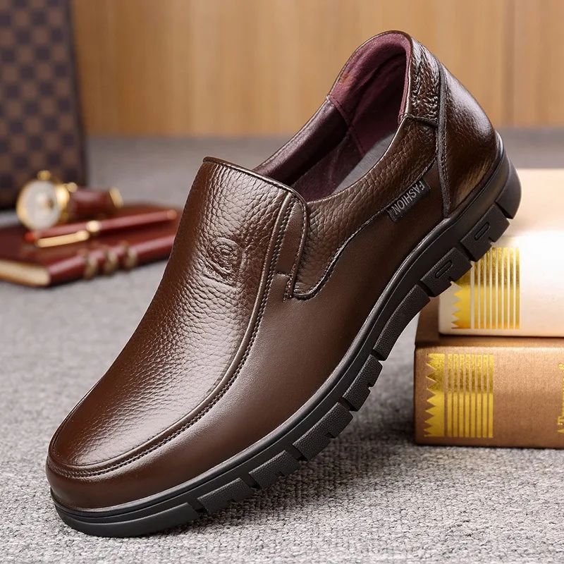 New Genuine Leather Handmade Shoes Casual Shoes For Men Flat Platform Walking Shoe Outdoor Footwear Loafers Breathable Sneakers 4