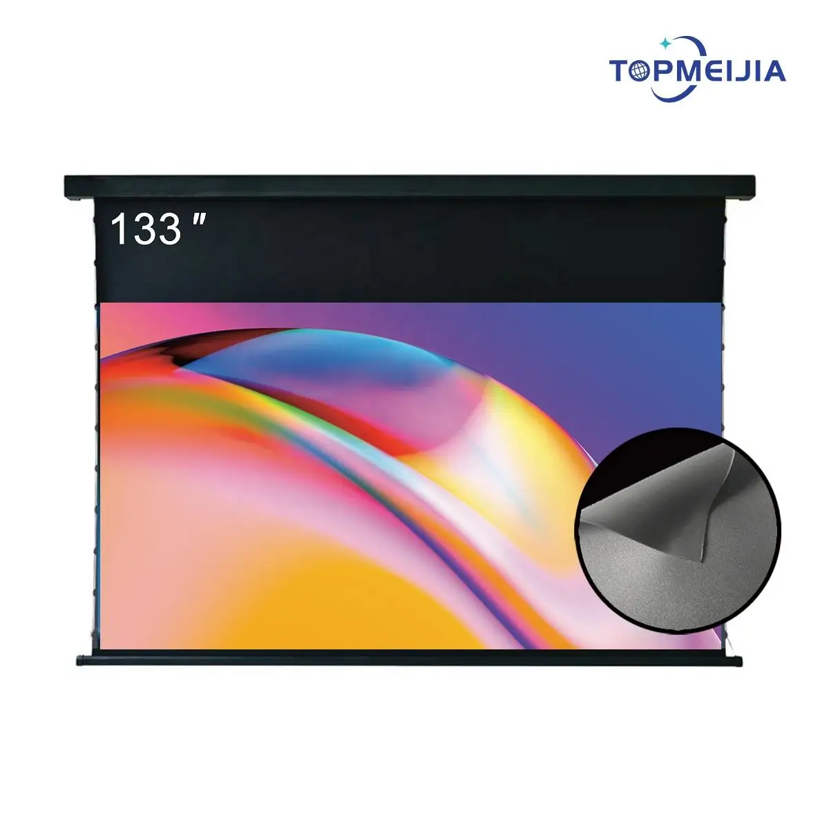 

133 inch Slimline Electric Tab-tensioned Drop Down Projection Screen 4K Cinema Obsidian Short/Long Throw Projector Screen