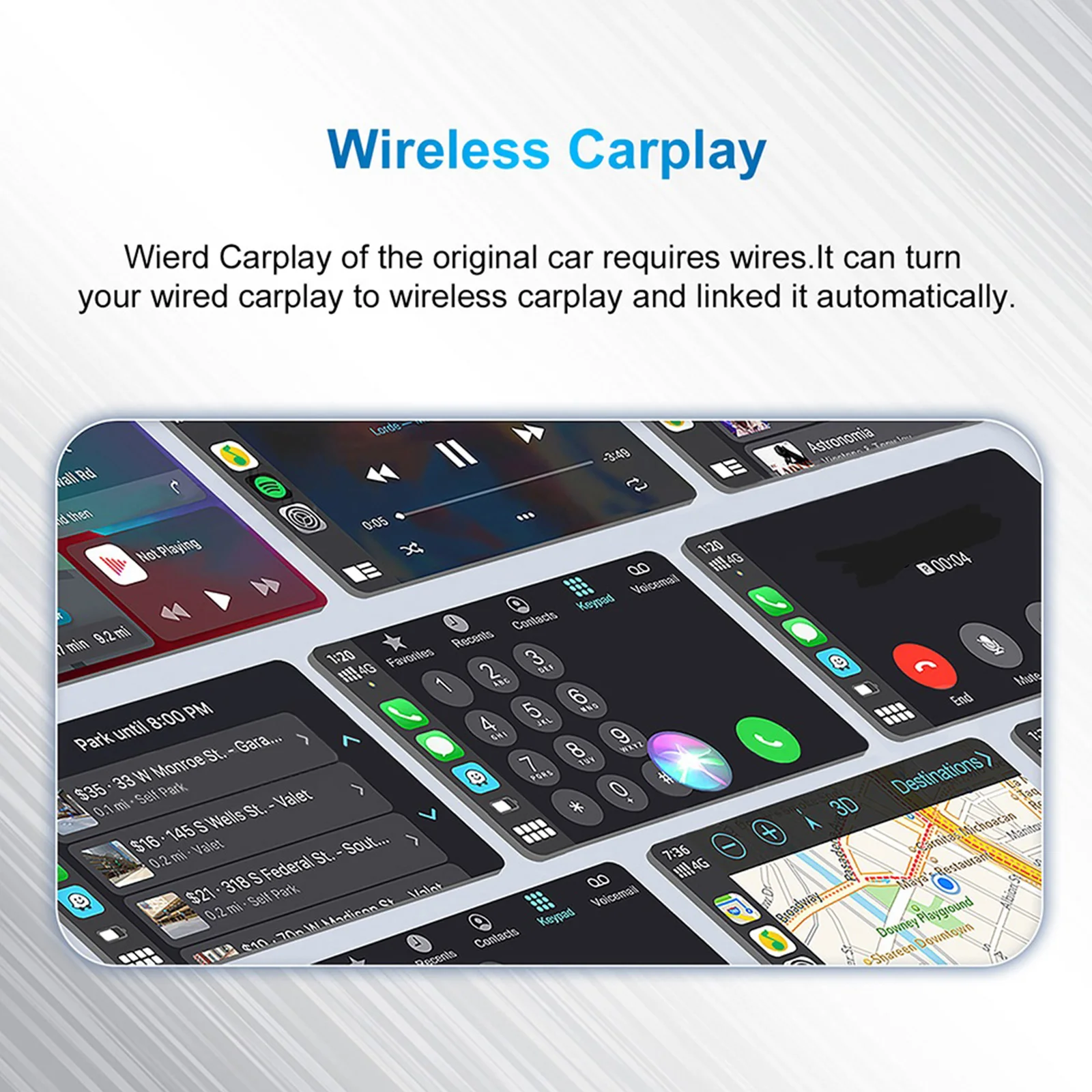 Carplay Ai Box AIボックス (4+32G) Amazon.com: 4-in-1 Carplay Ai Box,Wireless CarPlay & Android