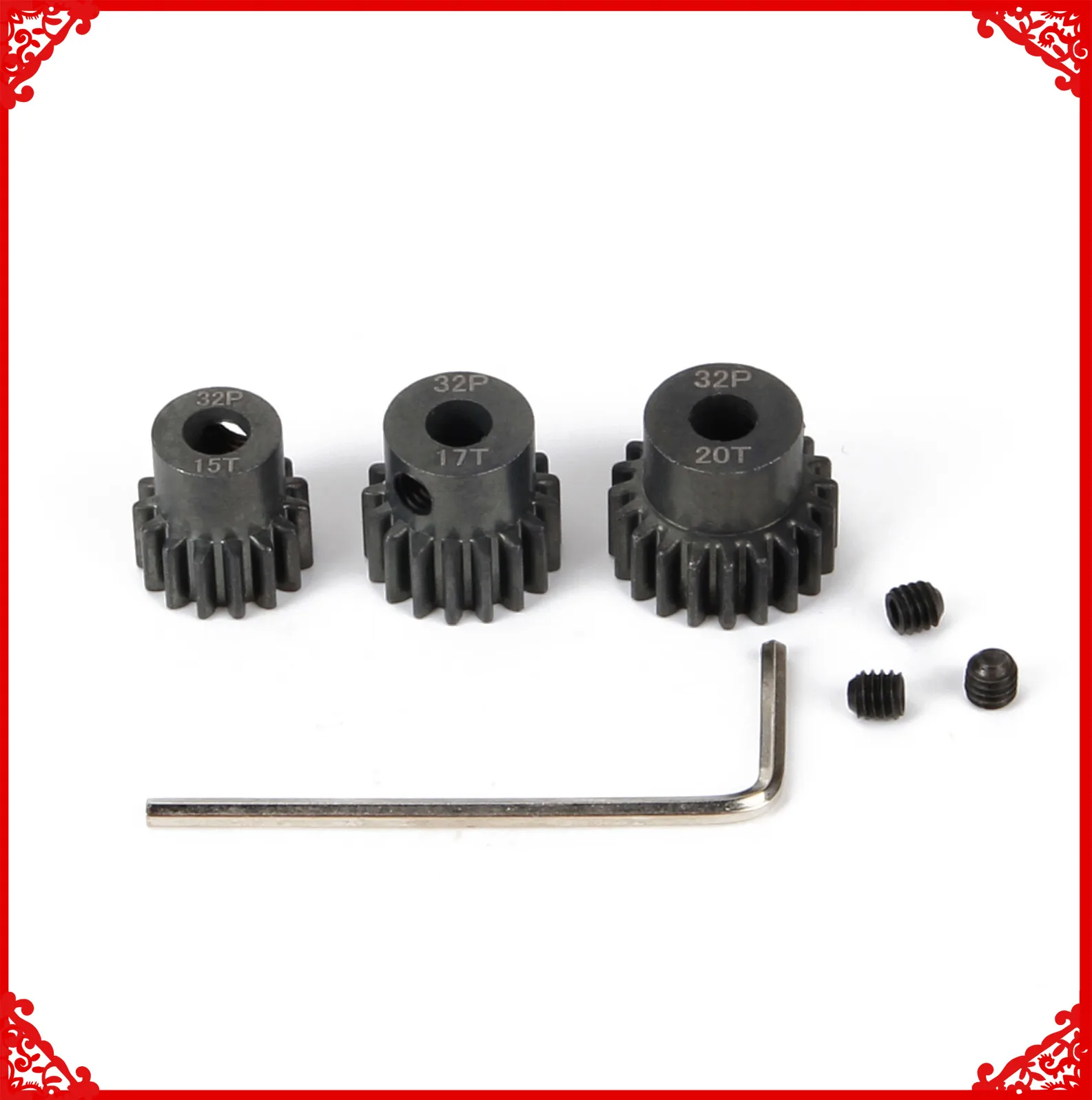 45# Steel 15T Pinion Gear 0.8 Mod For Arrma 1/10 & 1/8 Scale RC Cars - Senton Granite Big Rock Upgrades