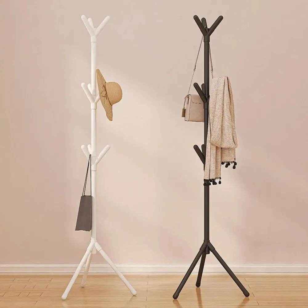 Freestanding coat rack fishing rod rack multi-hook thickened steel pipe clothing storage tree branch shape storage ZH1