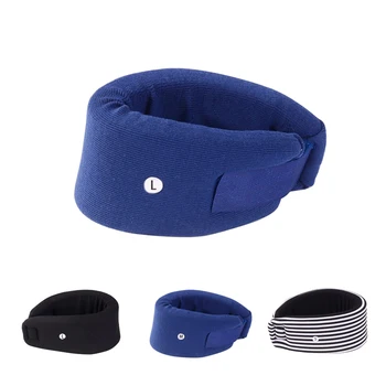 Unisex 소프트 폼 자궁 경부 칼라 목 중괄호 지원 조절 어깨 통증 릴리프 블랙 블루 스트라이프 지원 건강 관리 도구