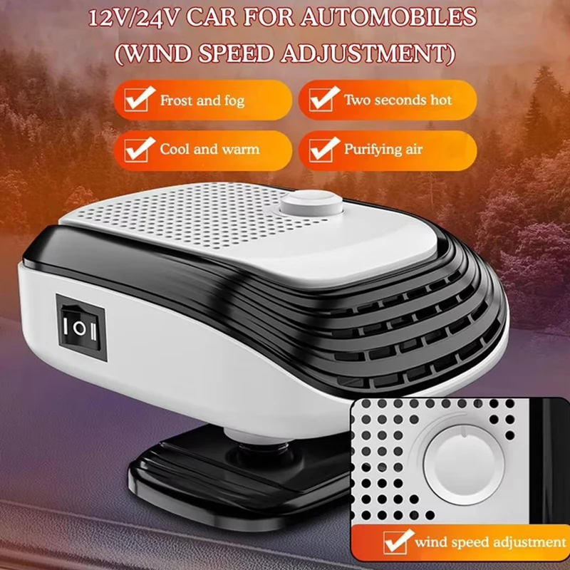 12/24V Car Defroster 2 In 1 Frontscheiben Enteiser 120W Auto Heizung 1