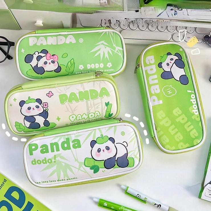 

Cute Cartoon Giant Panda Kawaii Pencil Case Large Capacity Pu Storage Bag Study Stationery School Supplies Back To School