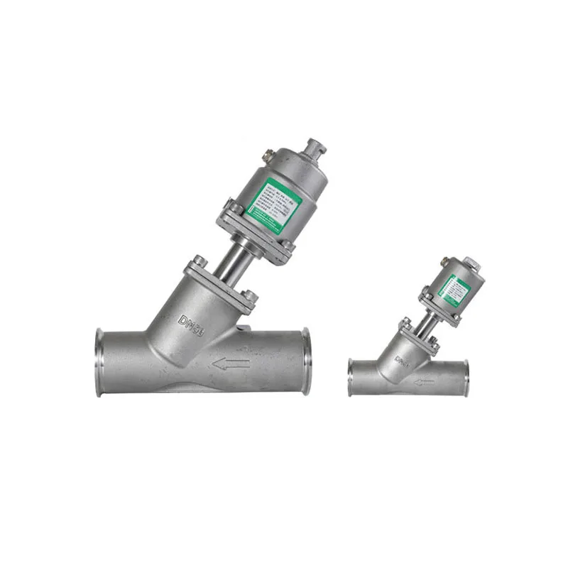 

Quick installation Type Pneumatic Angle Seat Valve Tri-Clamp 304 Stainless Steel Y Type High Temperature Steam Shut-Off Valve