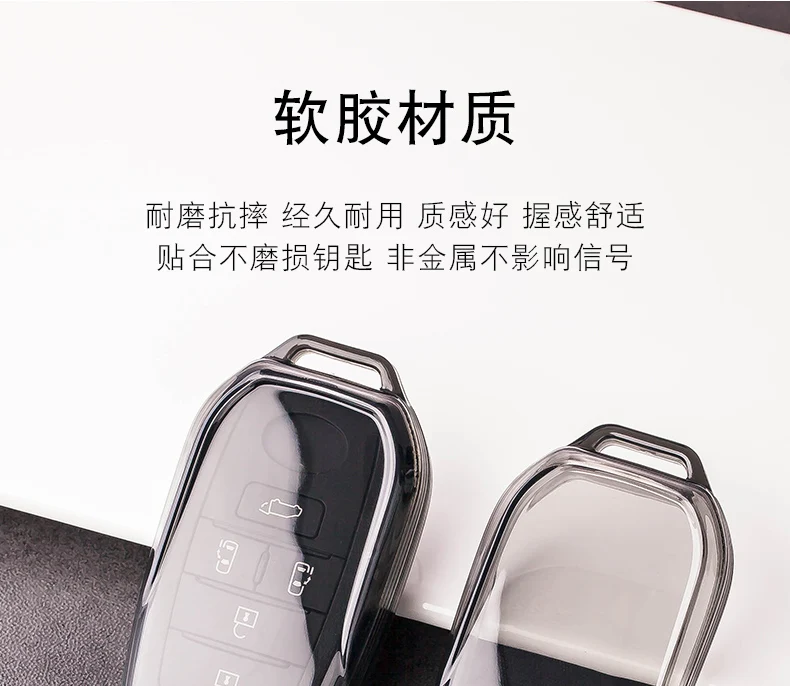 Transparent Black Soft TPU for TOYOTA Sienna RAV4 VENZA Mirai Hybrid Vehicles Al