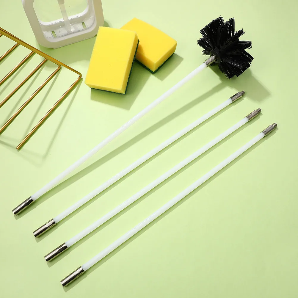 4Pcs 다기능 굴뚝 청소 브러시 ??로드 효율적이고 안전한 고속 드릴 건조기 환풍구 공기 덕트 벽난로와 호환 가능