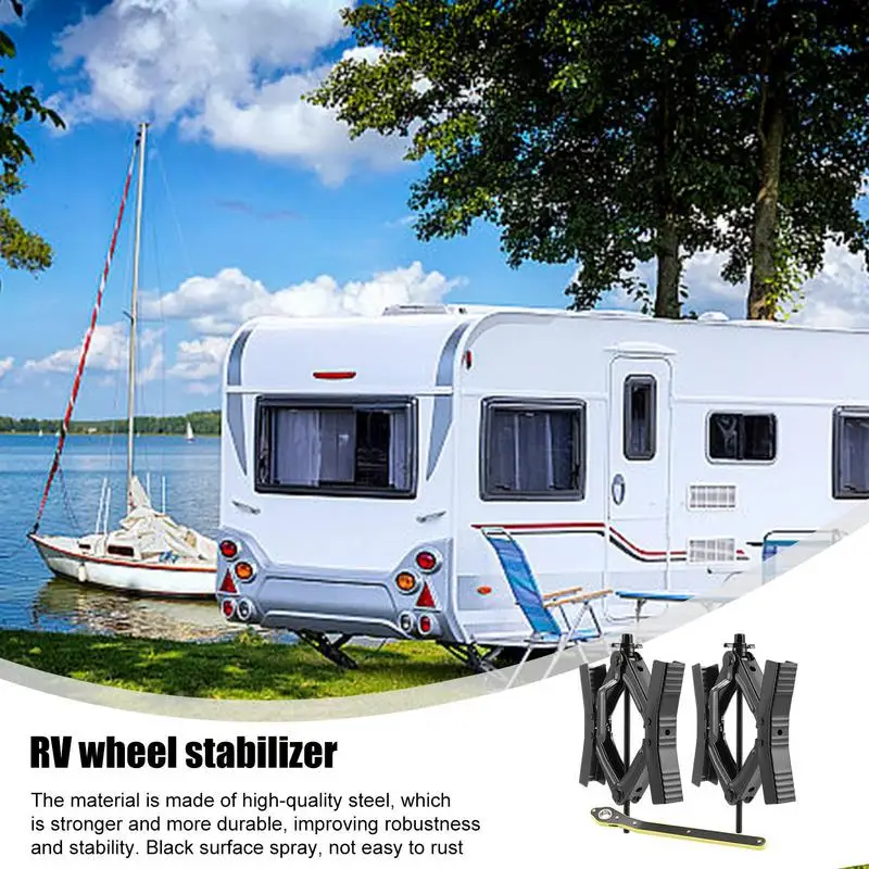 

Выровняйте свой RV, кемпинг, 2x X-Chock, колесные дробилки, устраняйте движение RV и Sway, стабилизатор RV, колесные дробилки, шины, трейлер RV