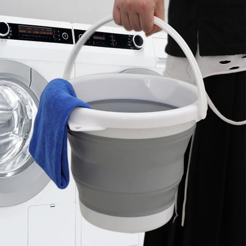 Folding bucket 3L Collapsible Bucket Portable Folding Water Bucket Car Washing Fishing Household Plastic Travel Outdoor Camping