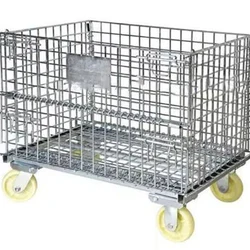 Industrial iron frame turnover box transportation cage feeding cage storage cage logistics sorting basket storage