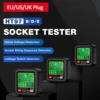 HT97 Digital Socket Tester Voltage Test US/UK/EU Plug Socket Detector Intelligent Leakage Testing Multifunctional Phase Tester 2