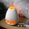 Fashionable 3D Flame Cold Mist Air Humidifier Ultrasonic Salt Stone Night Light Bedroom Sleep Aid Essential Oil DiffuserDiffuser 3