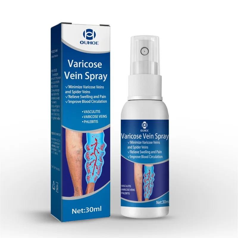 Body Cream 30ml Varicose Vein Spray Vasculitis Phlebitis Relief Cream Spider Legs Treatment Smoothing Blood Vessel Redness Herbal Body Care