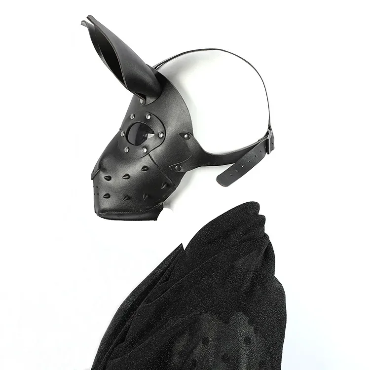 Hasen maske Halloween Maske drei dimensionale Steampunk Hase Karneval Leder maske Pu Kaninchen Cosplay Masken 3D Kaninchen Maske – Detail 6