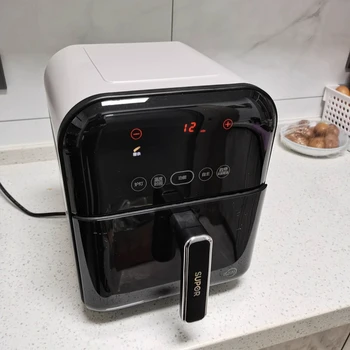 Friggitrice ad aria a infrarossi lontani: non è necessario mescolare la frittura. Friggitrice elettrica intelligente multifunzione con capacità di 5 litri e design visivo intelligente 1