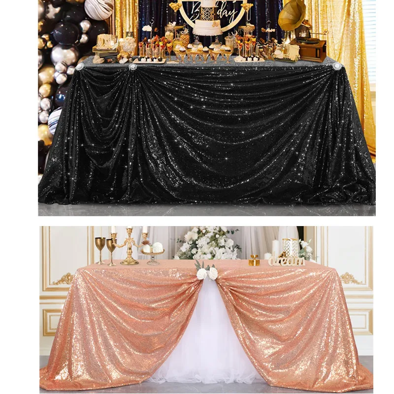 Tovaglia Rotonda Con Paillettes E Glitter – Rosa 274 Cm – Perfetta Per Halloween, Matrimoni, Feste E Decorazioni Da Tavola - 2