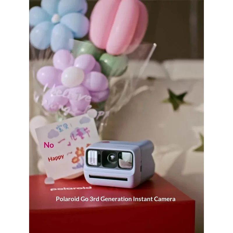 새로운 폴라로이드 고 3세대 화이트 즉석카메라 휴대용 셀카 미러 타이머 이중 노출 USB-C 충전식 선물용