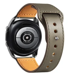 Magnetic Leather Strap with Metal Accents - Premium 22mm/20mm Band Bracelet - 20mm watch band (Gray 12)